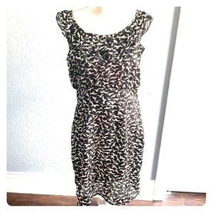 Bird dress black cream light weight women’s medium